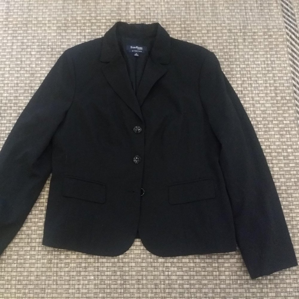 Evan-Picone Essentials Stretch Black Jacket 14